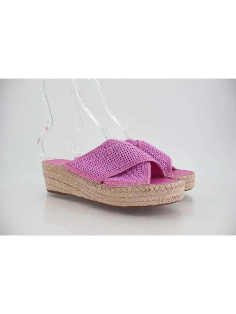 Franco Sarto Women's Pamala Sandal Size 10 Wedge Platform Pink Espadrille